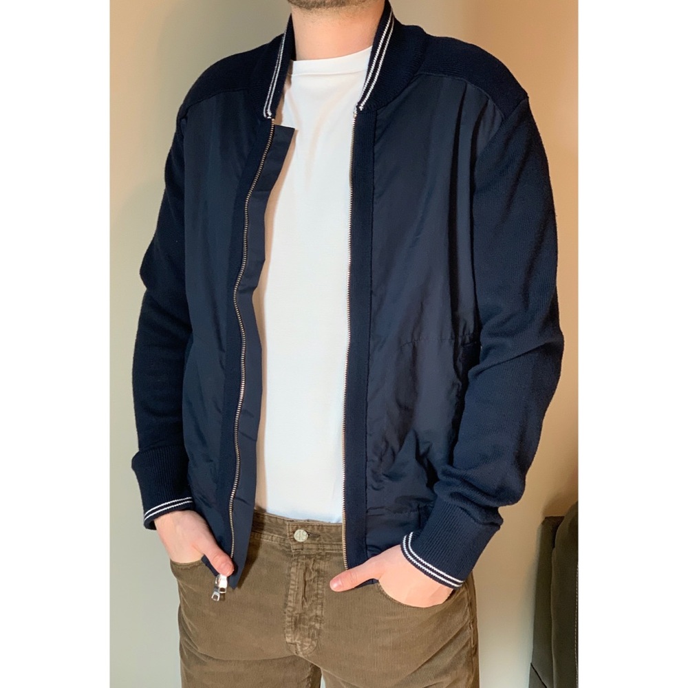 Banana Republic Preppy Navy Bomber Jacket